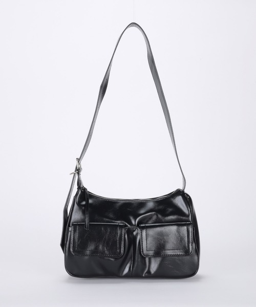 新品　city bag ブラック　Y2K 2way ショルダー　韓国 500mlペットボトル収納可】ショルダーバッグ Y2K 韓国 2way レッグ