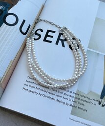 DouDou | 3連パールレイヤードネックレス(ネックレス)