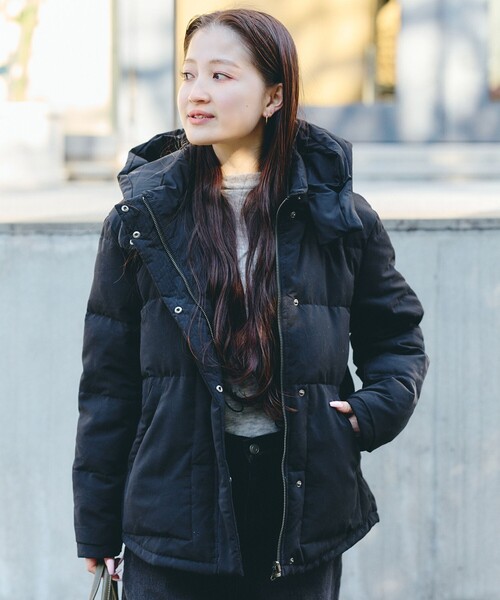 リバーシブル フード付き ダウン ジャケット（ダウンジャケット/コート