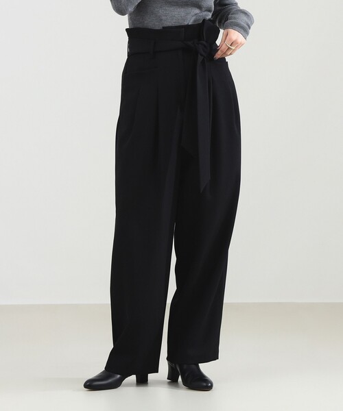 Demi-Luxe BEAMS（デミルクス ビームス）の「【1/15再値下げ】ベルテッド カルゼ パンツ（その他パンツ・レディース・ブラック/ベージュ・36/38）」の2枚目の写真