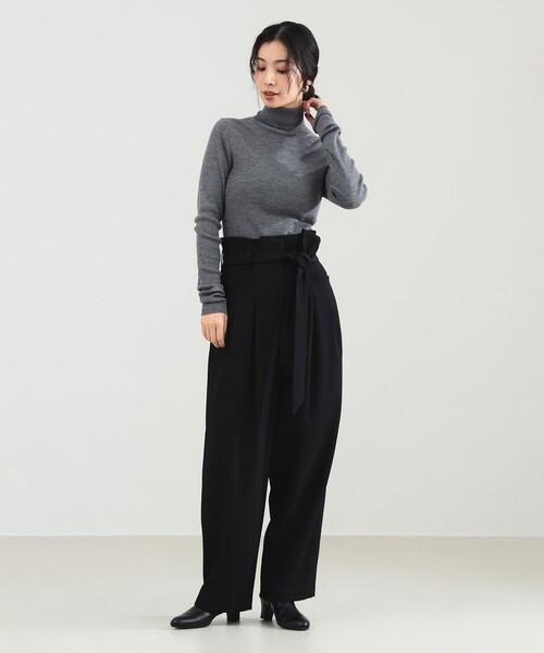 Demi-Luxe BEAMS（デミルクス ビームス）の「【1/15再値下げ】ベルテッド カルゼ パンツ（その他パンツ・レディース・ブラック/ベージュ・36/38）」の5枚目の写真