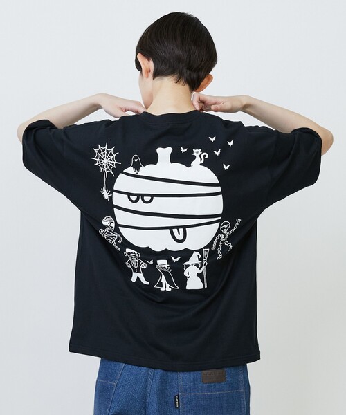 FRAPBOIS(フラボア)の「SPOTハロウィンT(Tシャツ/カットソー・レディース・ホワイト/ブラック・1/2)」の4枚目の写真