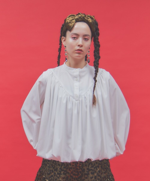 manana suerte（マニャーナスエルテ）の「バルーンブラウス（シャツ/ブラウス・レディース・ブラック/ホワイト・FREE）」の2枚目の写真