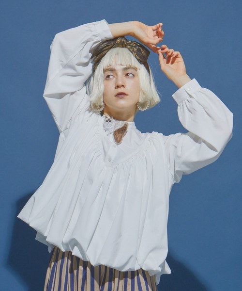 manana suerte（マニャーナスエルテ）の「バルーンブラウス（シャツ/ブラウス・レディース・ブラック/ホワイト・FREE）」の22枚目の写真