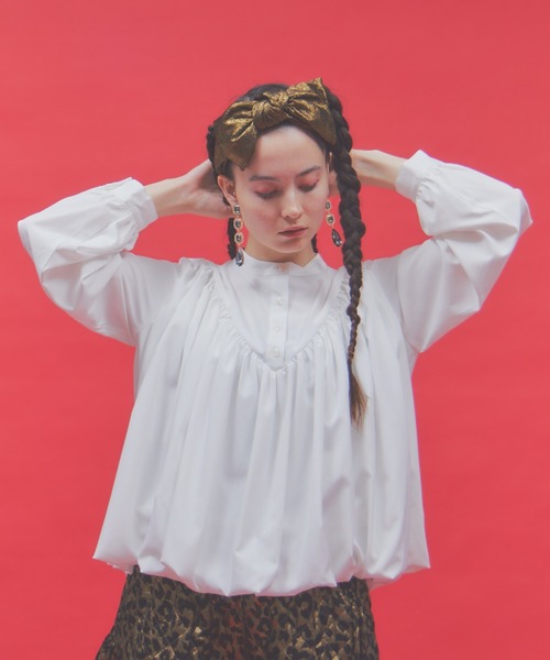 manana suerte（マニャーナスエルテ）の「バルーンブラウス（シャツ/ブラウス・レディース・ブラック/ホワイト・FREE）」の14枚目の写真