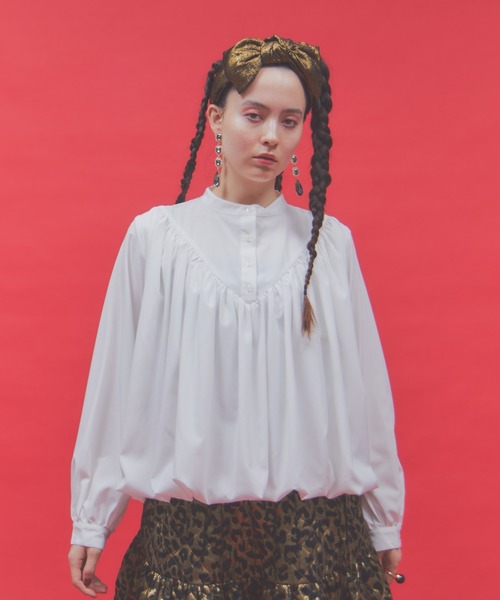 manana suerte（マニャーナスエルテ）の「バルーンブラウス（シャツ/ブラウス・レディース・ブラック/ホワイト・FREE）」の15枚目の写真