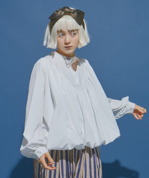 manana suerte（マニャーナスエルテ）の「バルーンブラウス（シャツ/ブラウス・レディース・ブラック/ホワイト・FREE）」の13枚目の写真