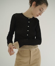 CLANE | SHEER ROLLED EDGE KNIT CARDIGAN(カーディガン/ボレロ)