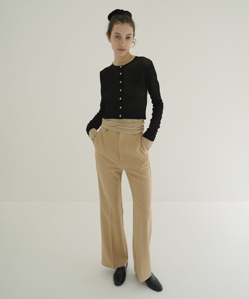 SHEER RIB KNIT CARDIGAN（カーディガン/ボレロ）｜CLANE