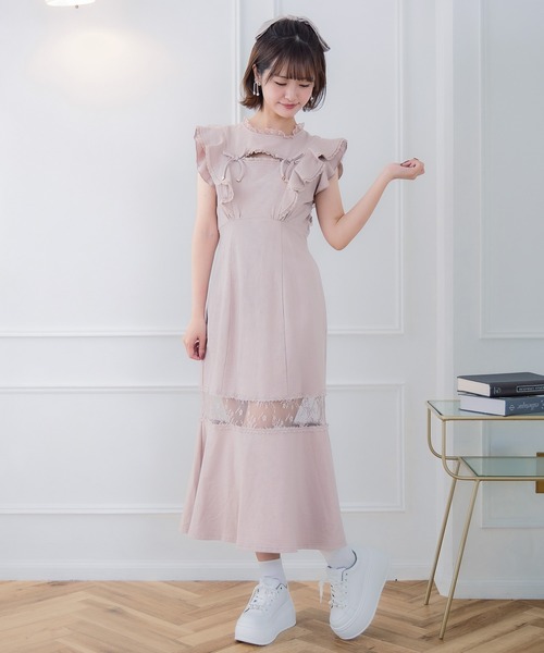 couture BY ROJITA（クチュールバイロジータ）の「肩フリルスウエットロングワンピース（ワンピース・レディース・ブラック/ピンク/グレー・FREE）」の11枚目の写真