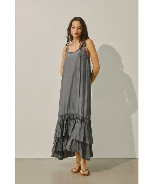 Frilled Maxi Sleeveless Dress/ ヴィンテージフリルワンピ