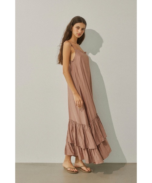Frilled Maxi Sleeveless Dress/ ヴィンテージフリルワンピ