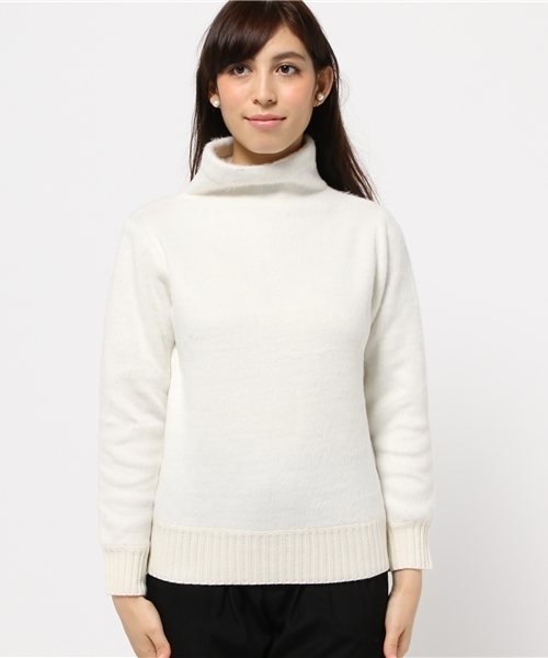 FIGARO Paris（フィガロパリ）の「◇ヘアリーシャギー タートルネックプルオーバー（ニット/セーター・レディース・ライトグレー/ホワイト・FREE）」の7枚目の写真