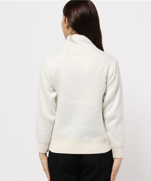 FIGARO Paris（フィガロパリ）の「◇ヘアリーシャギー タートルネックプルオーバー（ニット/セーター・レディース・ライトグレー/ホワイト・FREE）」の9枚目の写真