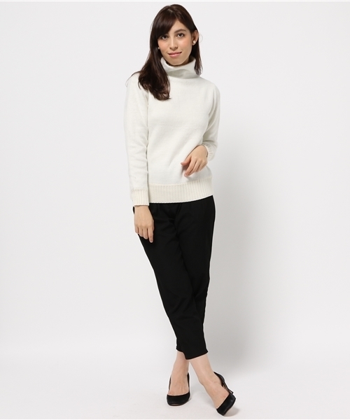 FIGARO Paris（フィガロパリ）の「◇ヘアリーシャギー タートルネックプルオーバー（ニット/セーター・レディース・ライトグレー/ホワイト・FREE）」の10枚目の写真