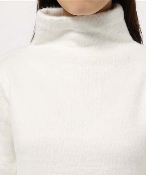 FIGARO Paris（フィガロパリ）の「◇ヘアリーシャギー タートルネックプルオーバー（ニット/セーター・レディース・ライトグレー/ホワイト・FREE）」の3枚目の写真