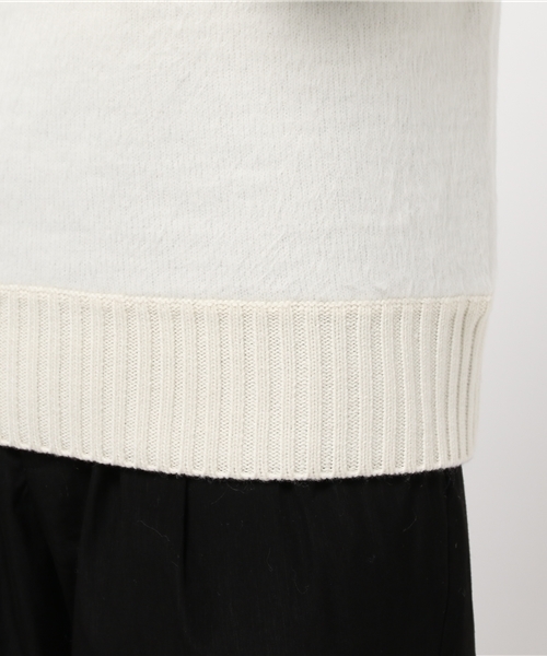 FIGARO Paris（フィガロパリ）の「◇ヘアリーシャギー タートルネックプルオーバー（ニット/セーター・レディース・ライトグレー/ホワイト・FREE）」の5枚目の写真