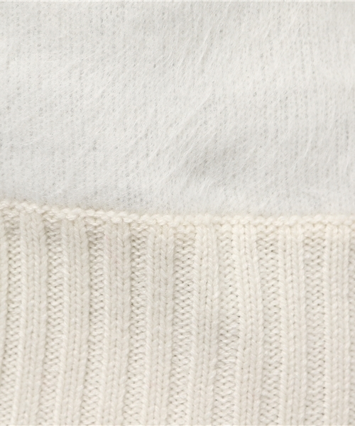 FIGARO Paris（フィガロパリ）の「◇ヘアリーシャギー タートルネックプルオーバー（ニット/セーター・レディース・ライトグレー/ホワイト・FREE）」の6枚目の写真