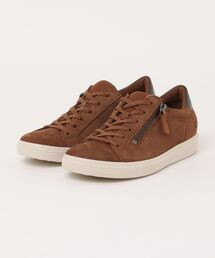 幅広 CLASSIC SNEAKER サイドジップスニーカー 上質スエードレザー 本革