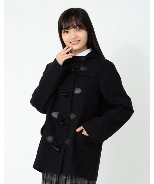 美品✨イーストボーイ 濃紺ダッフルコート 9号 M ウール70% EAST BOY（イーストボーイ）のダッフルコートは制服通販の
