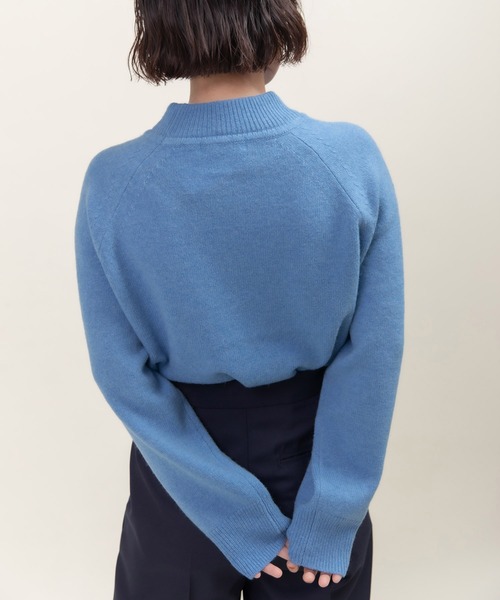 CHILD WOMAN（チャイルドウーマン）の「2/15ラムウール ハイネックプルオーバー（ニット/セーター・レディース・イエロー/ネイビー/ピンク/グリーン/レッド/ブルー/アイボリー・FREE）」の16枚目の写真