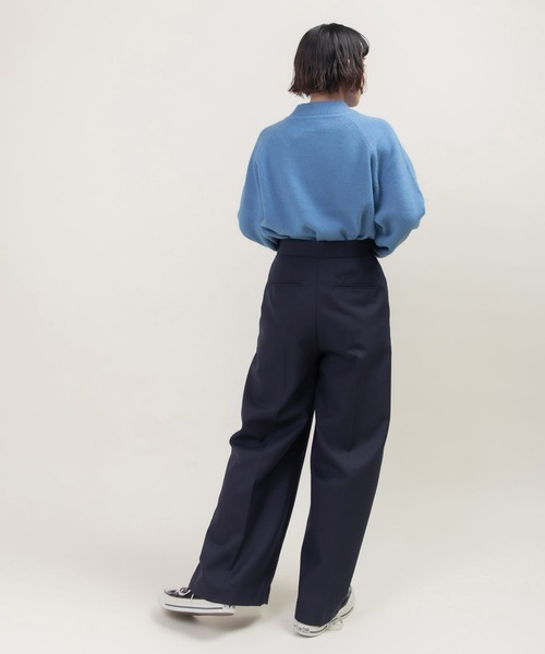 CHILD WOMAN（チャイルドウーマン）の「2/15ラムウール ハイネックプルオーバー（ニット/セーター・レディース・イエロー/ネイビー/ピンク/グリーン/レッド/ブルー/アイボリー・FREE）」の19枚目の写真