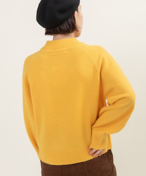 CHILD WOMAN（チャイルドウーマン）の「2/15ラムウール ハイネックプルオーバー（ニット/セーター・レディース・イエロー/ネイビー/ピンク/グリーン/レッド/ブルー/アイボリー・FREE）」の22枚目の写真