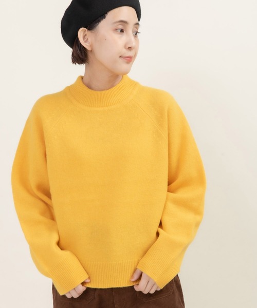 CHILD WOMAN（チャイルドウーマン）の「2/15ラムウール ハイネックプルオーバー（ニット/セーター・レディース・イエロー/ネイビー/ピンク/グリーン/レッド/ブルー/アイボリー・FREE）」の20枚目の写真