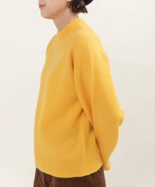 CHILD WOMAN（チャイルドウーマン）の「2/15ラムウール ハイネックプルオーバー（ニット/セーター・レディース・イエロー/ネイビー/ピンク/グリーン/レッド/ブルー/アイボリー・FREE）」の21枚目の写真