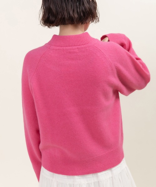CHILD WOMAN（チャイルドウーマン）の「2/15ラムウール ハイネックプルオーバー（ニット/セーター・レディース・イエロー/ネイビー/ピンク/グリーン/レッド/ブルー/アイボリー・FREE）」の10枚目の写真