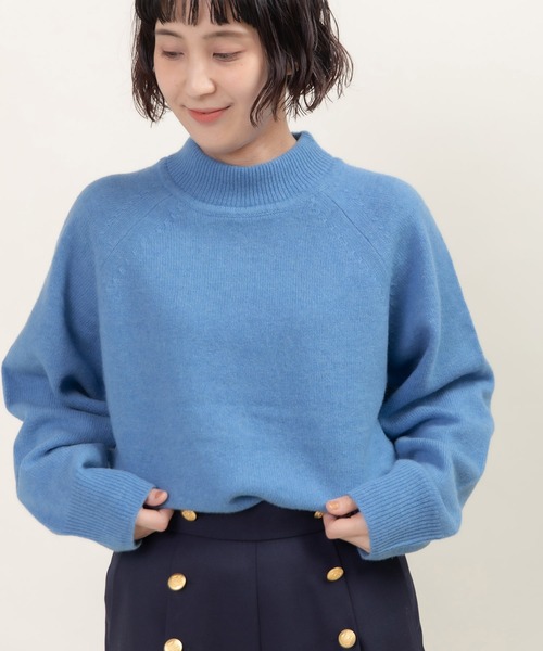 CHILD WOMAN（チャイルドウーマン）の「2/15ラムウール ハイネックプルオーバー（ニット/セーター・レディース・イエロー/ネイビー/ピンク/グリーン/レッド/ブルー/アイボリー・FREE）」の15枚目の写真