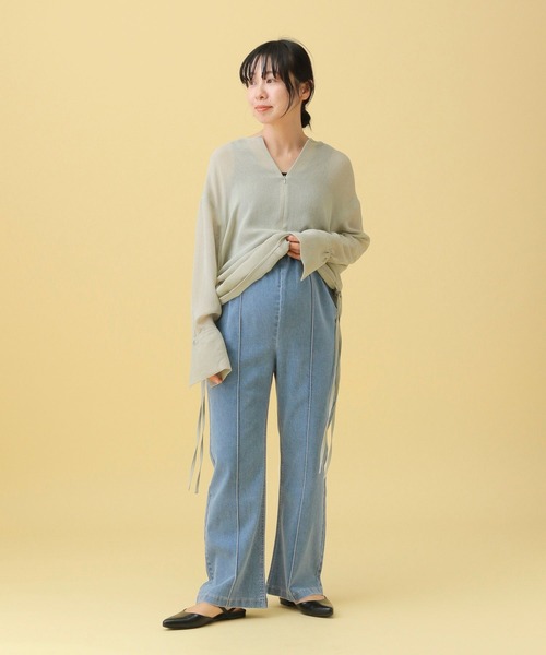 LEPSIM（レプシィム）の「【産前・産後対応】マタニティ／ピンタックデニムフレアパンツ　576454（その他パンツ・レディース・ブルー/ライトブルー・FREE）」の13枚目の写真