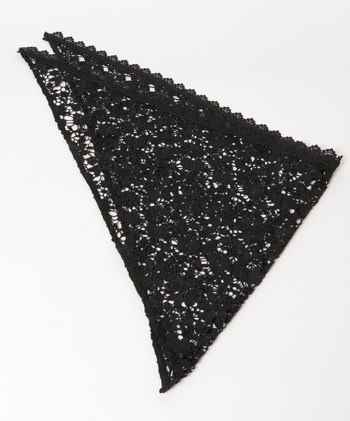 LOWRYS FARM(ローリーズファーム)の「レーススカーフ 579518(バンダナ/スカーフ・レディース・ブラック/オフホワイト・FREE)」の10枚目の写真