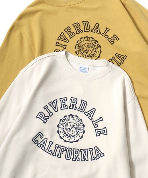 Champion(チャンピオン)の「Champion/チャンピオン コットンUSA 裏毛 カレッジロゴ スウェット トレーナー/レディース メンズ(スウェット・メンズ・ダークグリーン/グレー/ネイビー/スミクロ/オートミール/ブルー系その他/オフホワイト/ホワイト系その他/ライトイエロー/ブラック系その他・M/L/XL)」の3枚目の写真