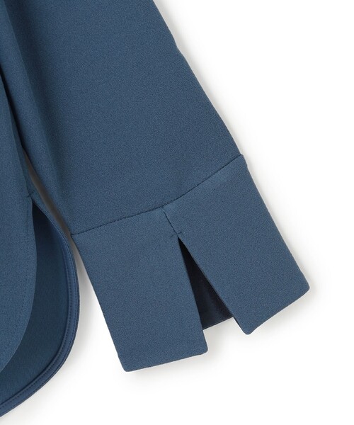 マラボーテWジョーゼット ボウタイ付きシャツカラートップス（Tシャツ