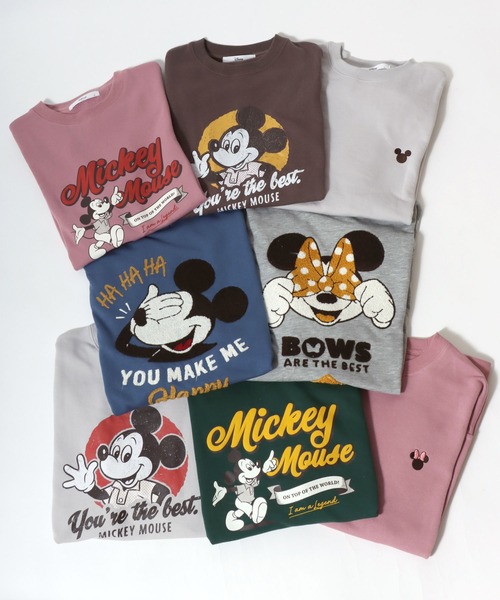 Disney(ディズニー)の「Disney /ディズニー ミッキー/ミニー オーバーサイズ 裏毛 レトロプリント サガラ刺繍 クルーネックスウェットトレーナー(スウェット・レディース・ピンク系その他/グリーン/ピンク/ブラウン/グレー系その他2/ブルー系その他/ライトグレー/グレー系その他・L/M)」の18枚目の写真