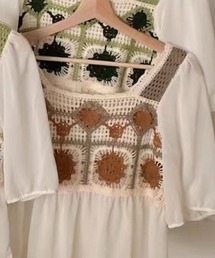 クロシェドッキングシフォントップス