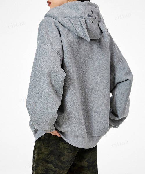 ifsixwasnine maniaccorpグレー パーカー バルーン袖 セール】BLEACHED ANORAK SWEAT TOP（パーカー）｜X-girl（エックス