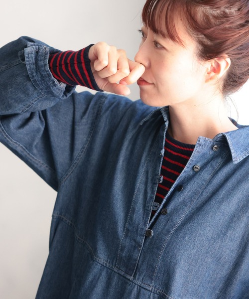 soulberry（ソウルベリー）の「店長がつくった、くびったけ！インナーニット（ニット/セーター・レディース・ブルー系その他/ネイビー系/ブラック×グレー・5L/4L/3L/LL/L/M）」の10枚目の写真