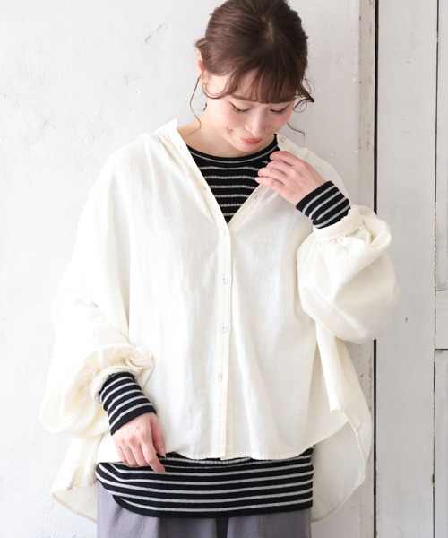 soulberry（ソウルベリー）の「店長がつくった、くびったけ！インナーニット（ニット/セーター・レディース・ブルー系その他/ネイビー系/ブラック×グレー・5L/4L/3L/LL/L/M）」の4枚目の写真
