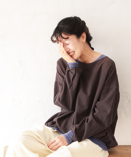 soulberry（ソウルベリー）の「店長がつくった、くびったけ！インナーニット（ニット/セーター・レディース・ブルー系その他/ネイビー系/ブラック×グレー・5L/4L/3L/LL/L/M）」の6枚目の写真