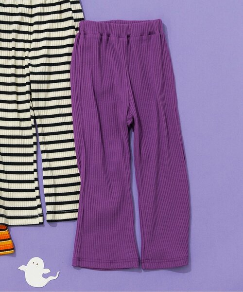 BREEZE（ブリーズ）の「【ジュニア対応】カラフルリブパンツ（その他パンツ・キッズ・オレンジ/グリーン/ブラック/パープル・90/140/130/80/120/110/100）」の3枚目の写真