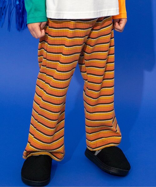 BREEZE（ブリーズ）の「【ジュニア対応】カラフルリブパンツ（その他パンツ・キッズ・オレンジ/グリーン/ブラック/パープル・90/140/130/80/120/110/100）」の4枚目の写真