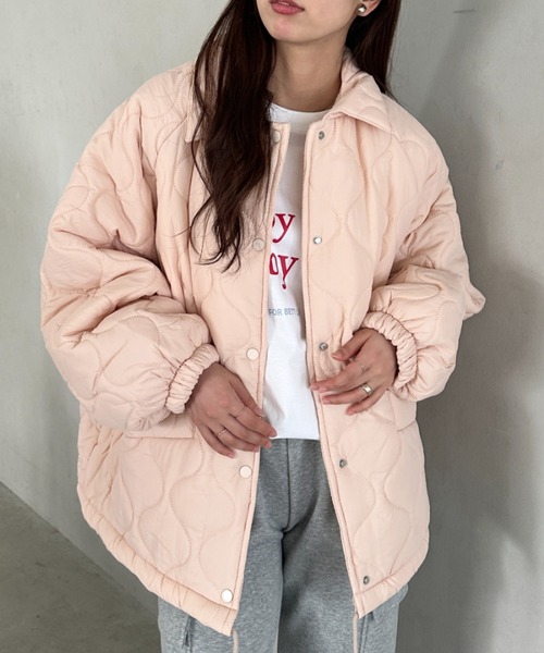 セール】オーバーシルエットモンスターキルティングコート 裏ボア