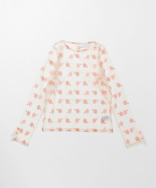 PoI（ポイ）の「＜PoI＞ tulle seiza カットソー（Tシャツ/カットソー・レディース・ブラック/オレンジ・FREE）」の2枚目の写真