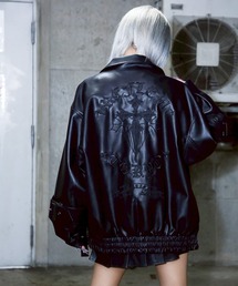 REFLEM（レフレム）の「『REFLEM/レフレム』クロス刺繍PUレザー