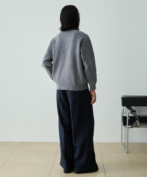 セール】2WAYリバーシブル モールヤーン オーバーサイズ クルーネック