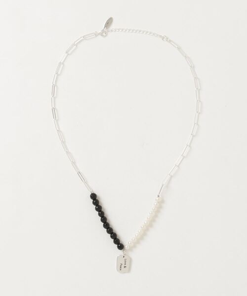 W】【it】【SAINTS】LOVE&PEACE COLLECTION パールストーンペンダント 