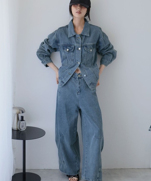 セットアップ デニムジャケット＆パンツ 2点セット（セットアップ