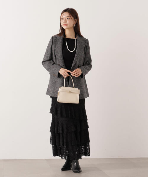 PROPORTION BODY DRESSING(プロポーションボディドレッシング)の「ランダムティアードレーススカート / 1215220011(スカート・レディース・ブラック/ホワイト系その他・MEDIUM/P/S)」の12枚目の写真